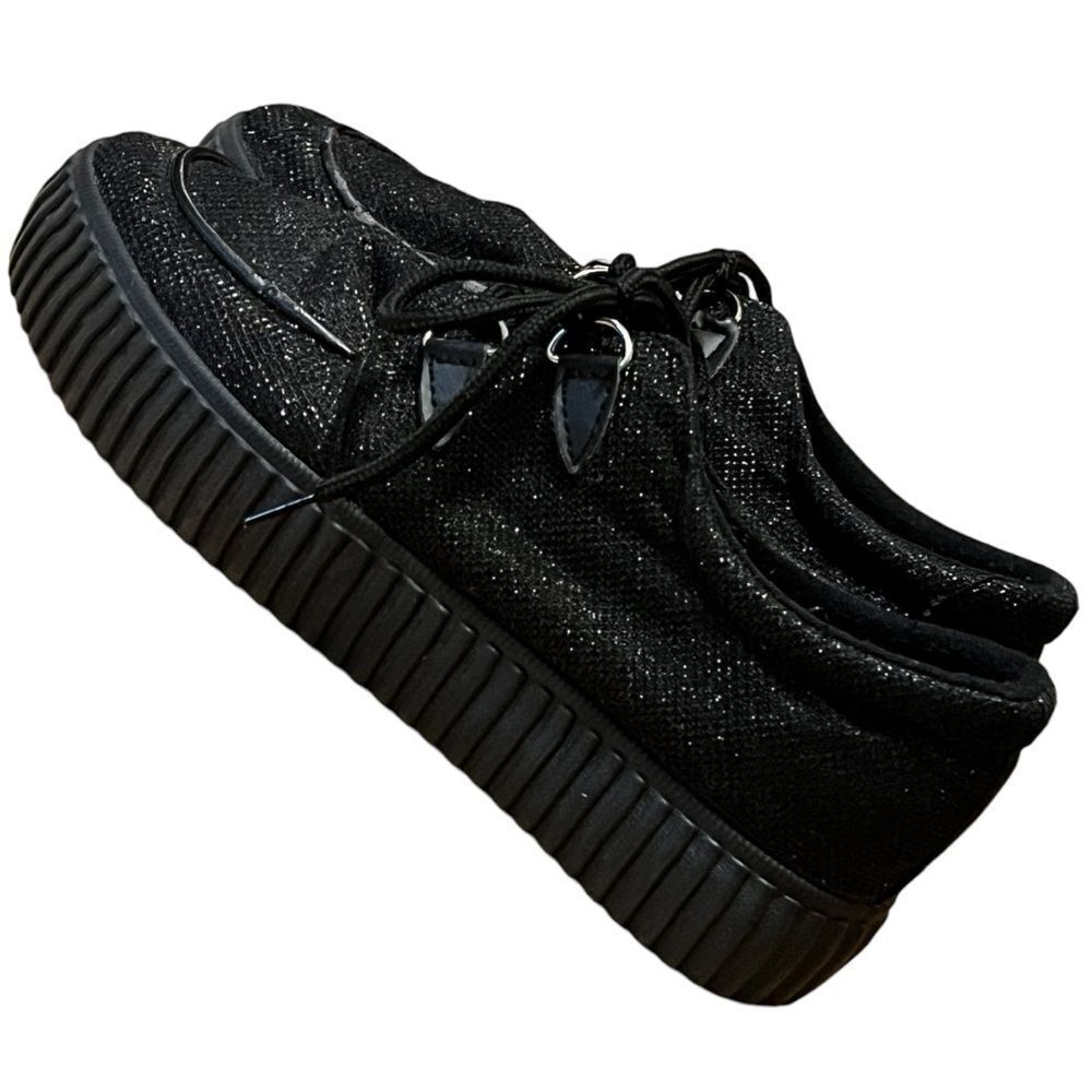 Staka black platform ladies sneaker size 40 lace up zoom in for signs of wear